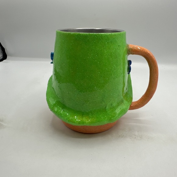 Girl Gnome Mug, Metal & Epoxy,Unbranded Orange And Green. - Picture 3 of 9
